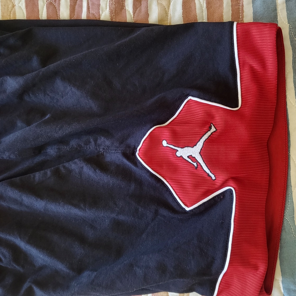 Jordan Black and Red Loose Fit Shorts